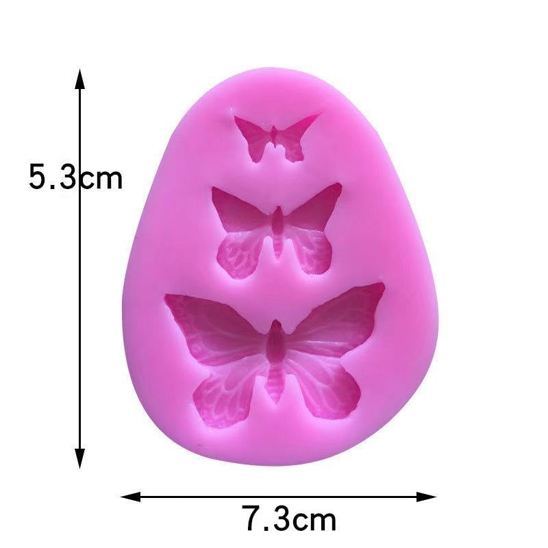 Three Butterflies Silicone Molds Fondant Cake Baking Tools Butterfly Cake Chocolate Molds