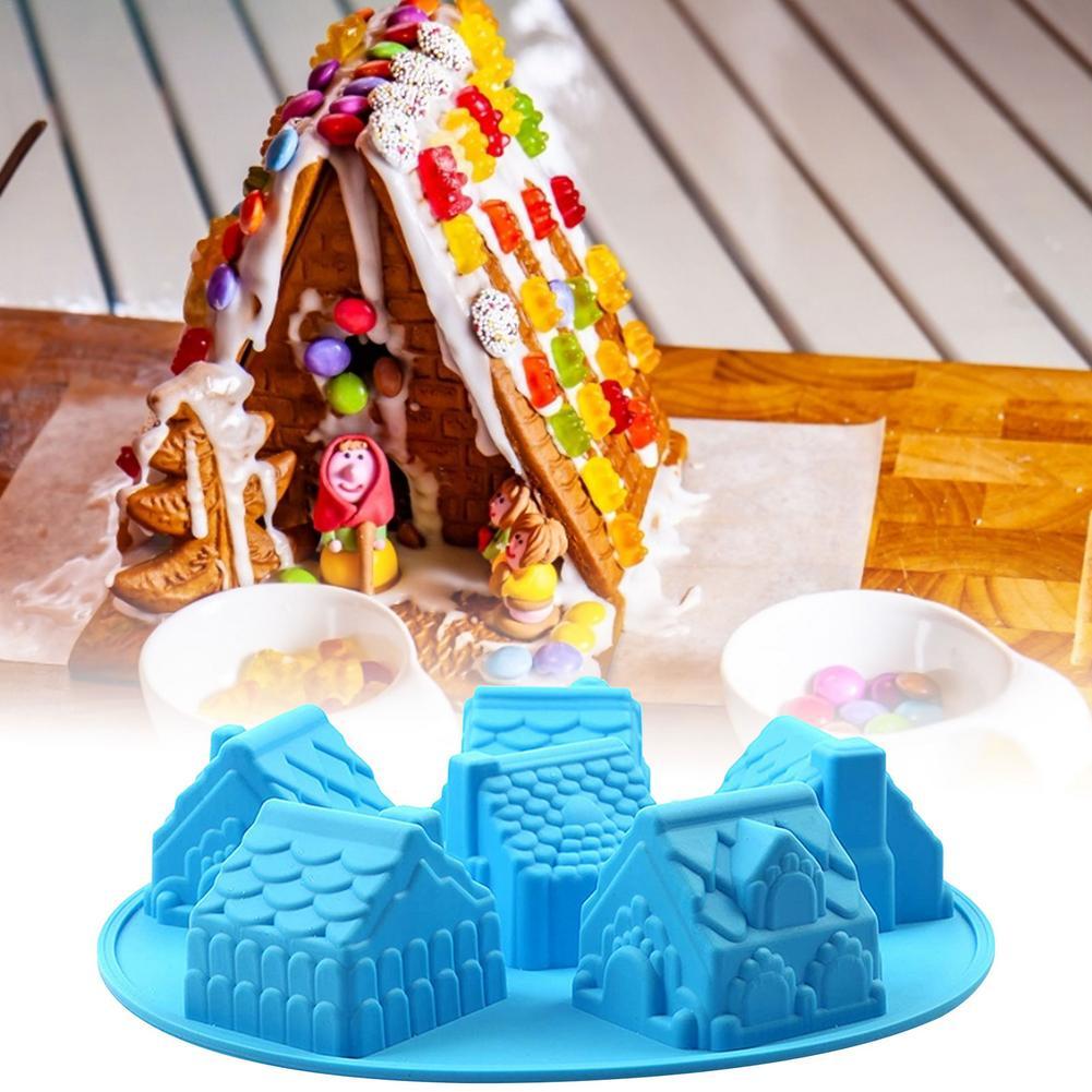 Silicone 3D Christmas Gingerbread House Cake Mold