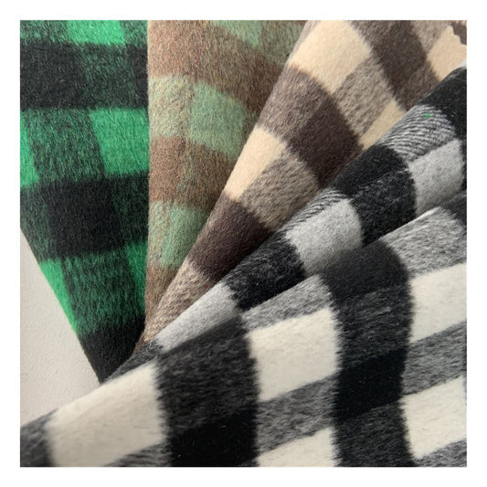 Cashmere Plaid Fabric Autumn And Winter Thickened Soft And Delicate Smooth Wool