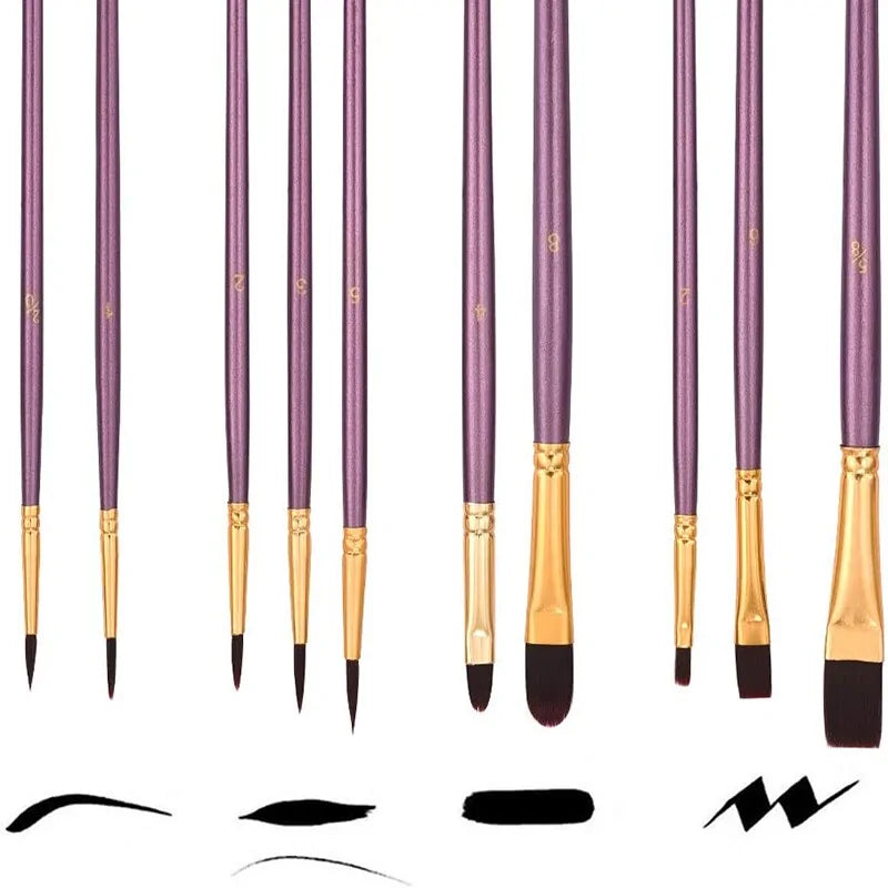 10-Piece Paint Brushes Set