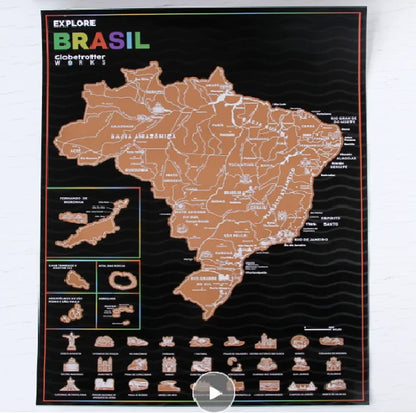 Scratch Map of Brazil