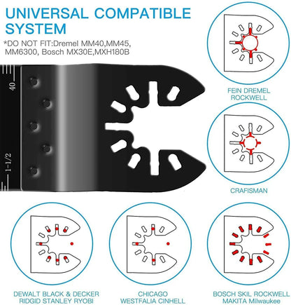 20pcs Oscillating Multi Tool Saw Blades Wood Metal Cut Cutter For Dewalt Fein